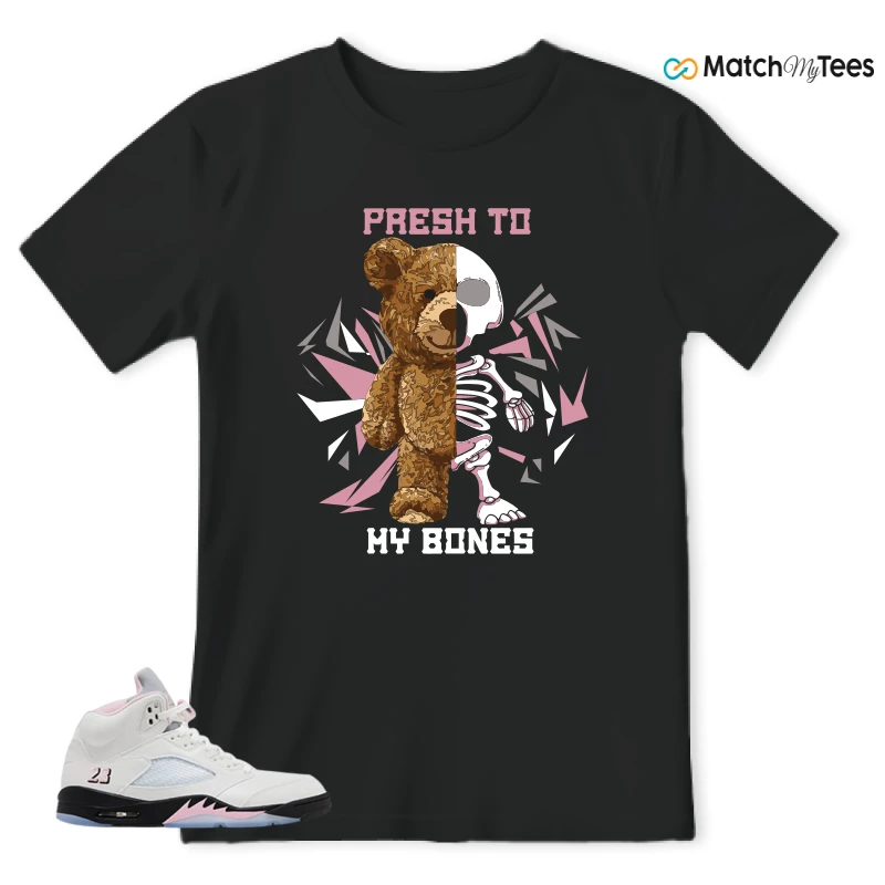 NIKE AIR JORDAN 5 RETRO MEDIUM SOFT PINK SNEAKER Matching Tees t-shirt