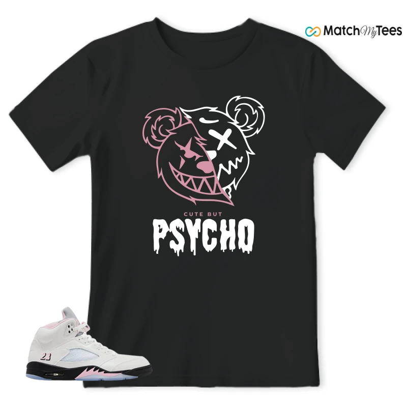 NIKE AIR JORDAN 5 RETRO MEDIUM SOFT PINK SNEAKER Matching Tees t-shirt