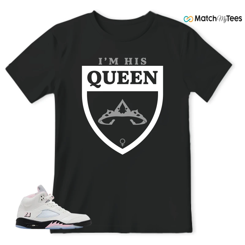 NIKE AIR JORDAN 5 RETRO MEDIUM SOFT PINK SNEAKER Matching Tees t-shirt