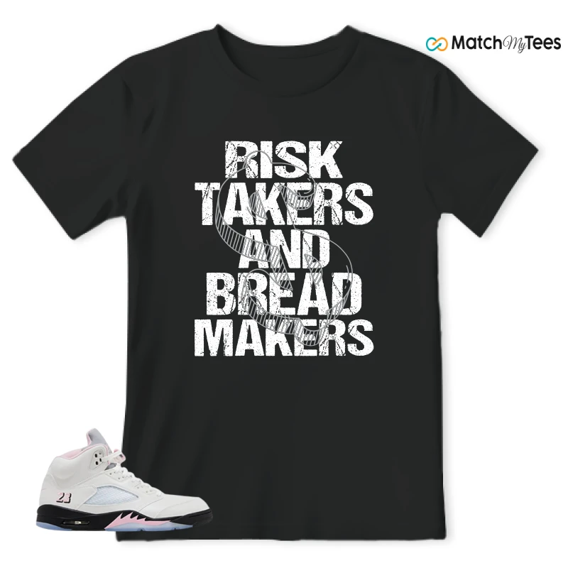 NIKE AIR JORDAN 5 RETRO MEDIUM SOFT PINK SNEAKER Matching Tees t-shirt