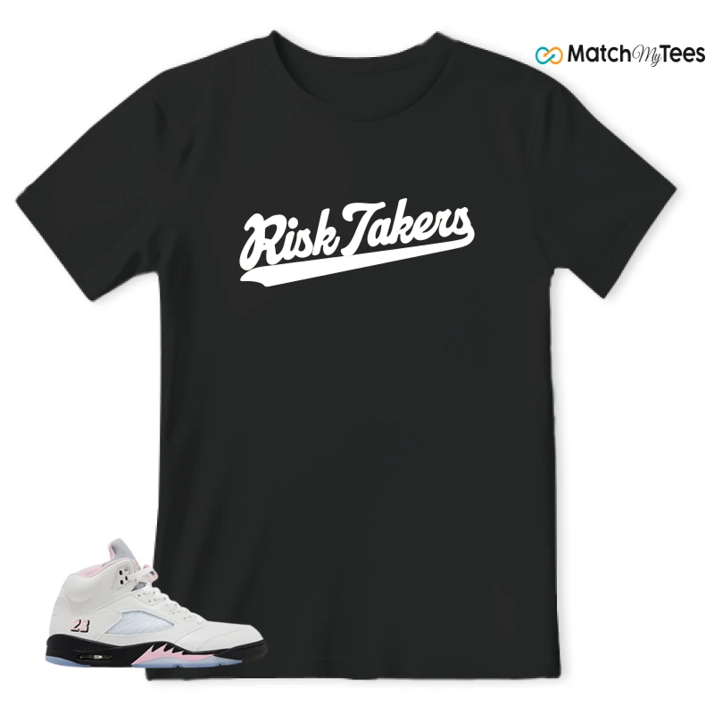 NIKE AIR JORDAN 5 RETRO MEDIUM SOFT PINK SNEAKER Matching Tees t-shirt