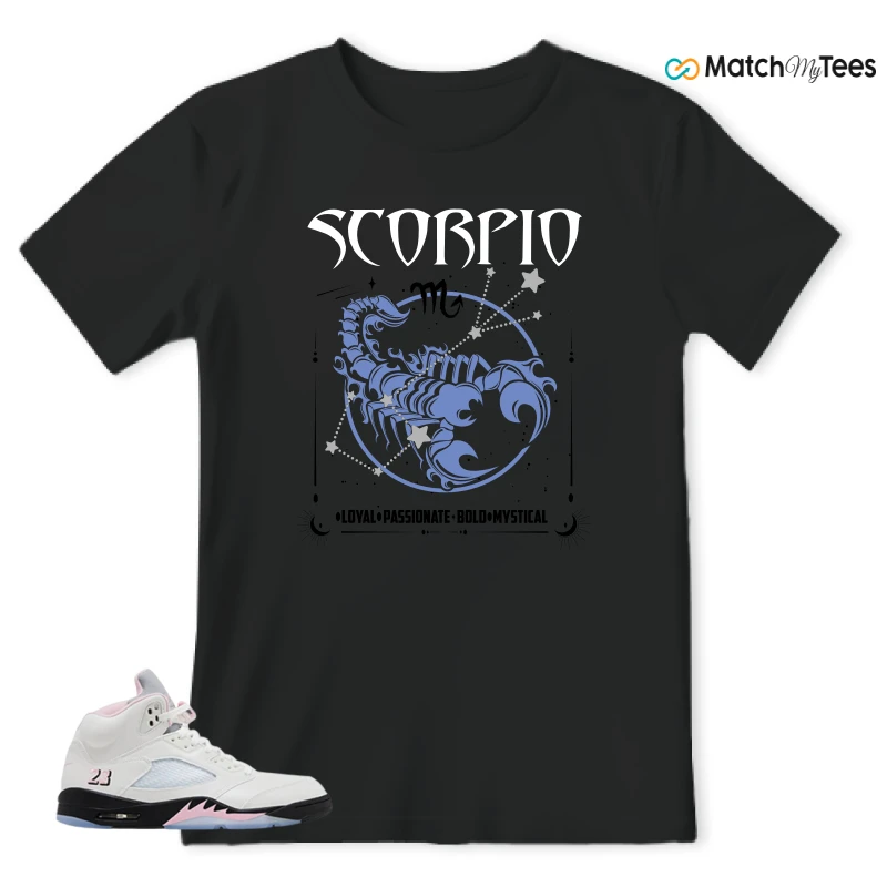 NIKE AIR JORDAN 5 RETRO MEDIUM SOFT PINK SNEAKER Matching Tees t-shirt