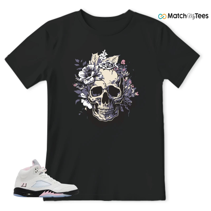 NIKE AIR JORDAN 5 RETRO MEDIUM SOFT PINK SNEAKER Matching Tees t-shirt