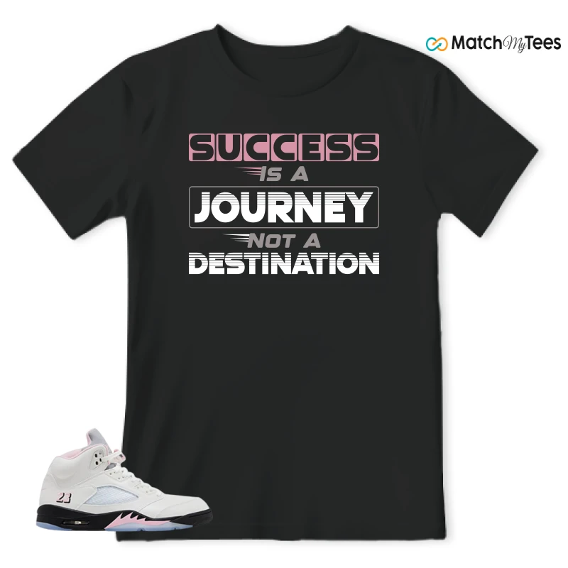 NIKE AIR JORDAN 5 RETRO MEDIUM SOFT PINK SNEAKER Matching Tees t-shirt