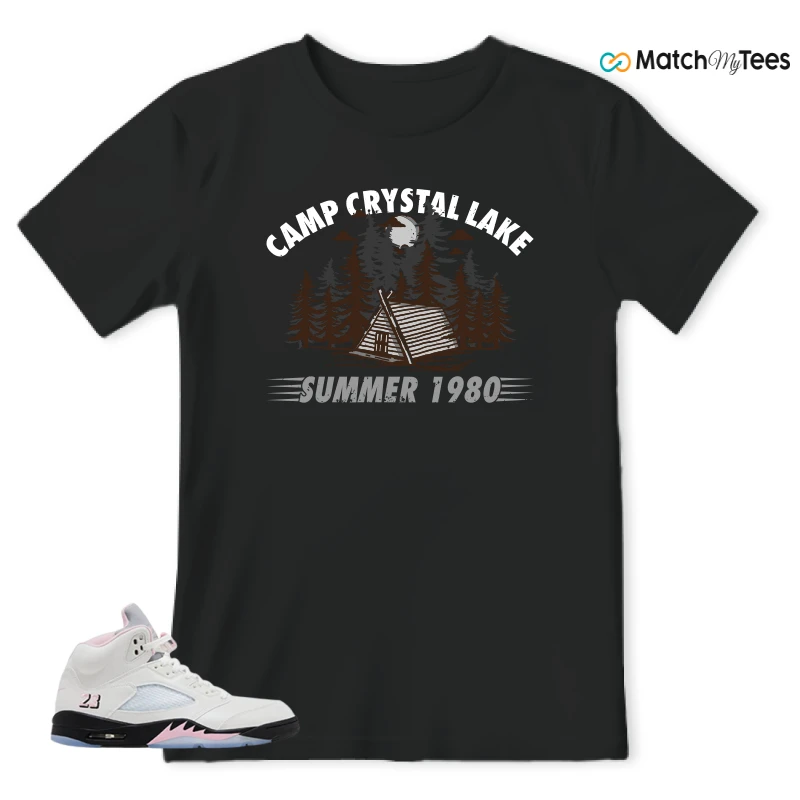 NIKE AIR JORDAN 5 RETRO MEDIUM SOFT PINK SNEAKER Matching Tees t-shirt