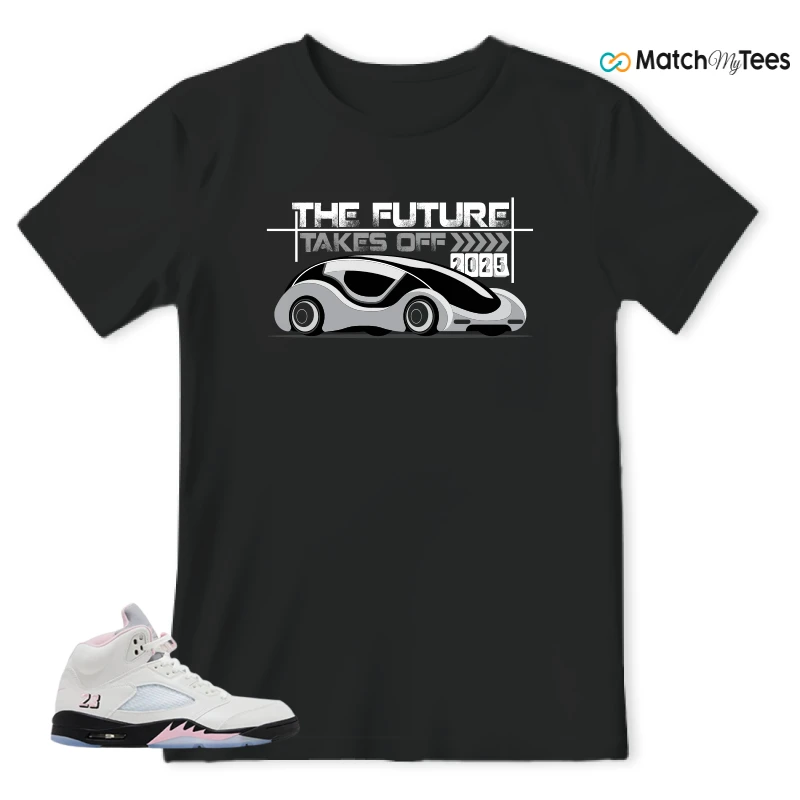 NIKE AIR JORDAN 5 RETRO MEDIUM SOFT PINK SNEAKER Matching Tees t-shirt
