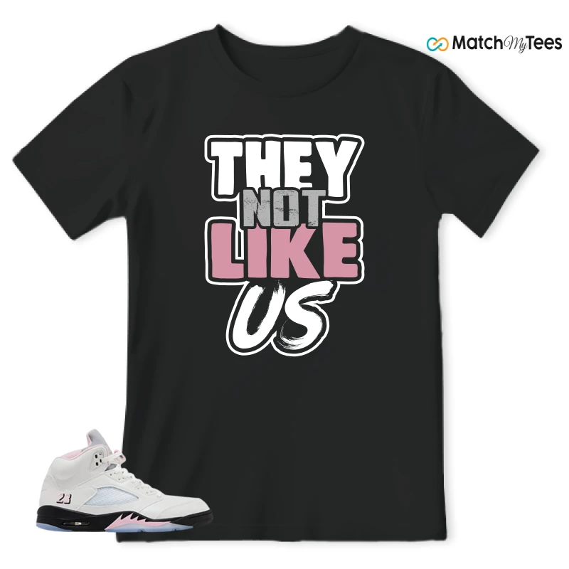 NIKE AIR JORDAN 5 RETRO MEDIUM SOFT PINK SNEAKER Matching Tees t-shirt