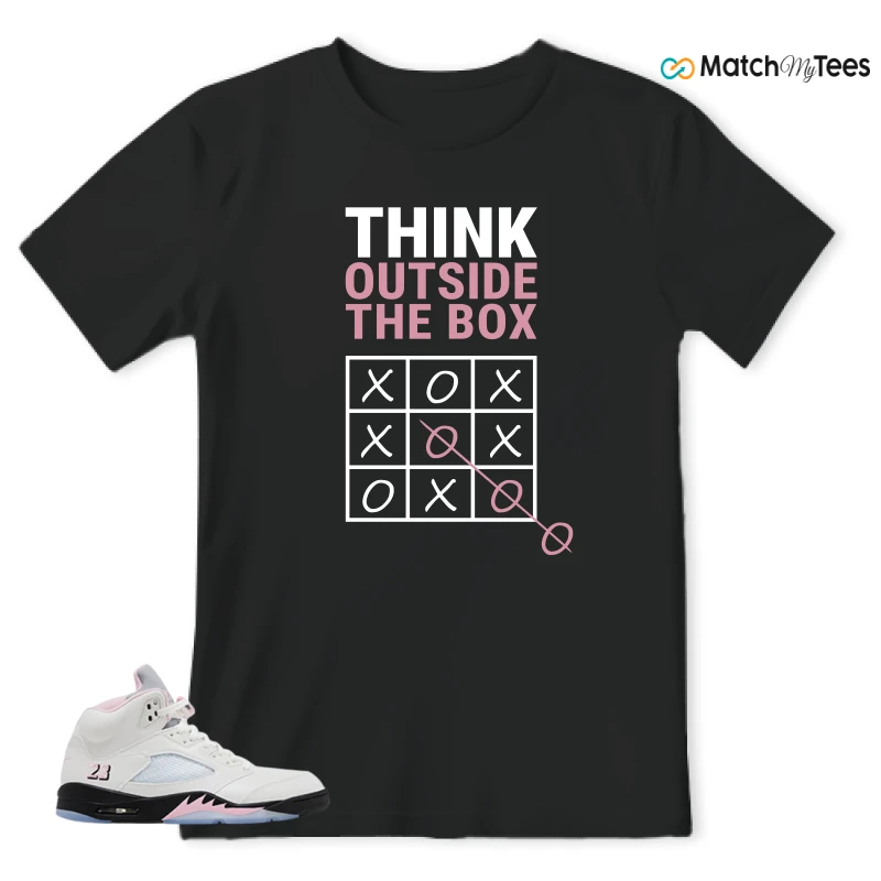 NIKE AIR JORDAN 5 RETRO MEDIUM SOFT PINK SNEAKER Matching Tees t-shirt