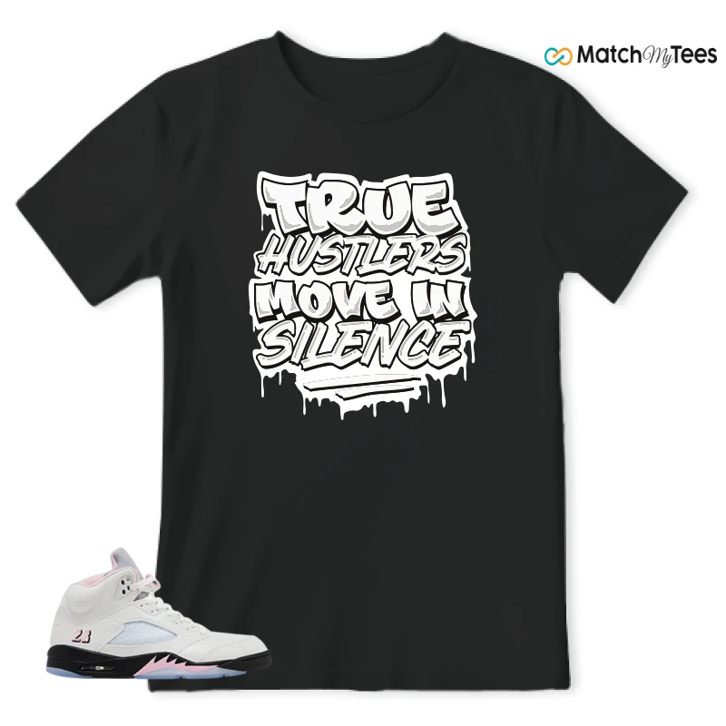NIKE AIR JORDAN 5 RETRO MEDIUM SOFT PINK SNEAKER Matching Tees t-shirt