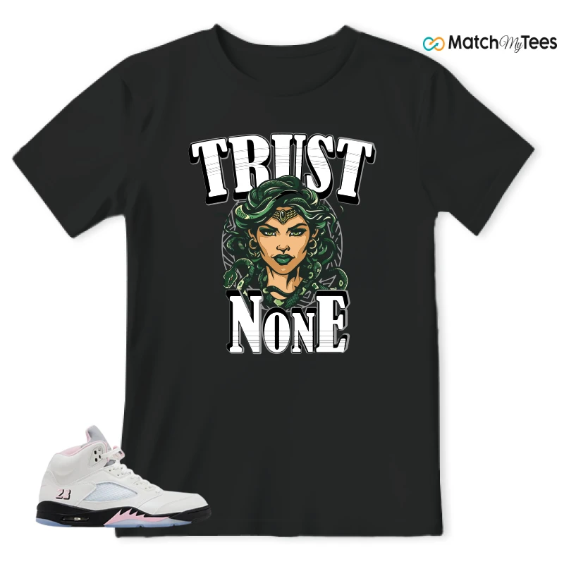NIKE AIR JORDAN 5 RETRO MEDIUM SOFT PINK SNEAKER Matching Tees t-shirt