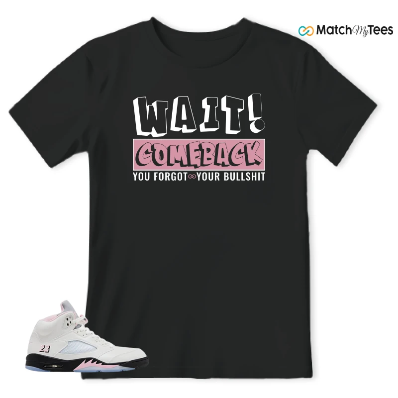 NIKE AIR JORDAN 5 RETRO MEDIUM SOFT PINK SNEAKER Matching Tees t-shirt