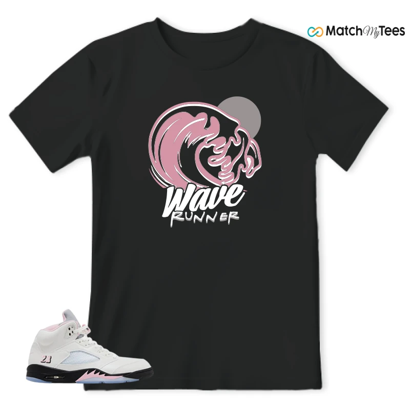 NIKE AIR JORDAN 5 RETRO MEDIUM SOFT PINK SNEAKER Matching Tees t-shirt