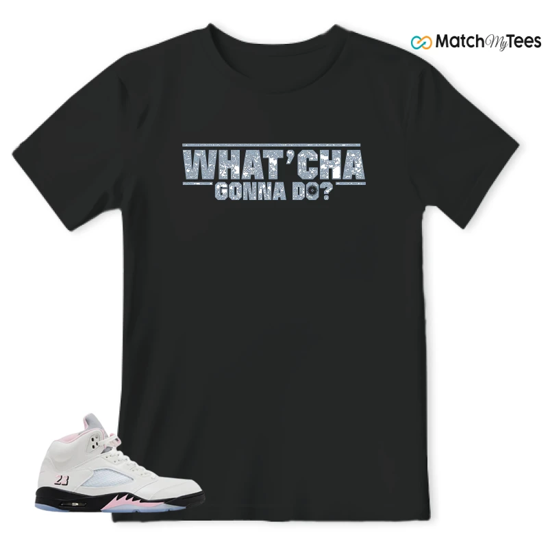 NIKE AIR JORDAN 5 RETRO MEDIUM SOFT PINK SNEAKER Matching Tees t-shirt