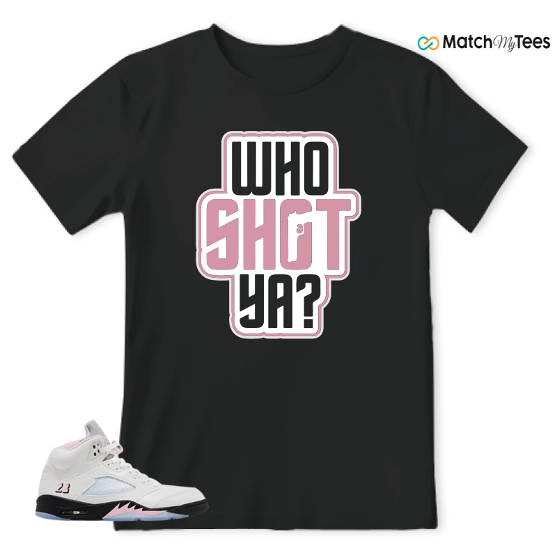 NIKE AIR JORDAN 5 RETRO MEDIUM SOFT PINK SNEAKER Matching Tees t-shirt