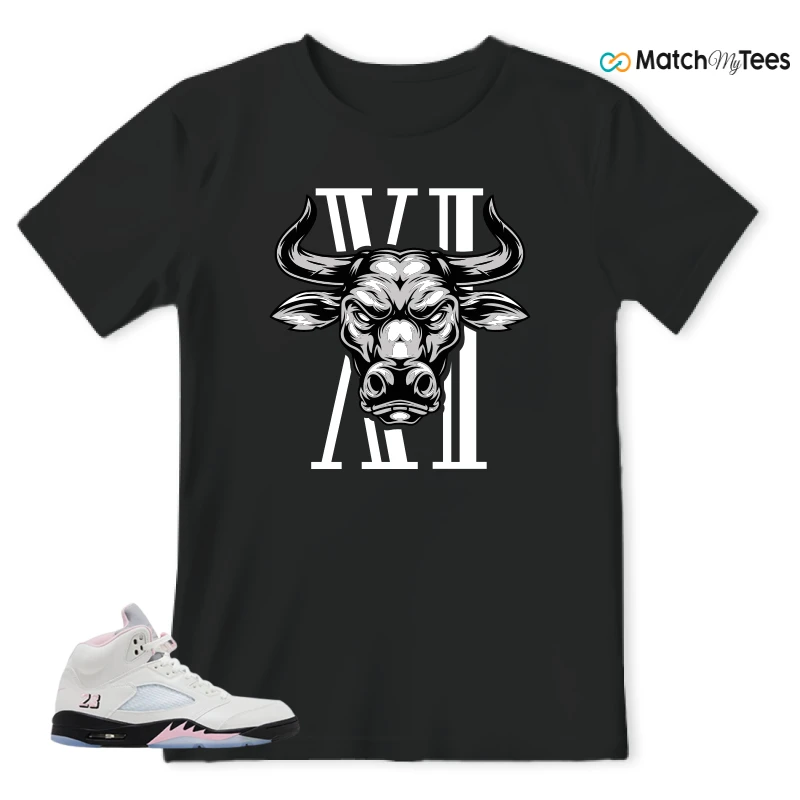 NIKE AIR JORDAN 5 RETRO MEDIUM SOFT PINK SNEAKER Matching Tees t-shirt