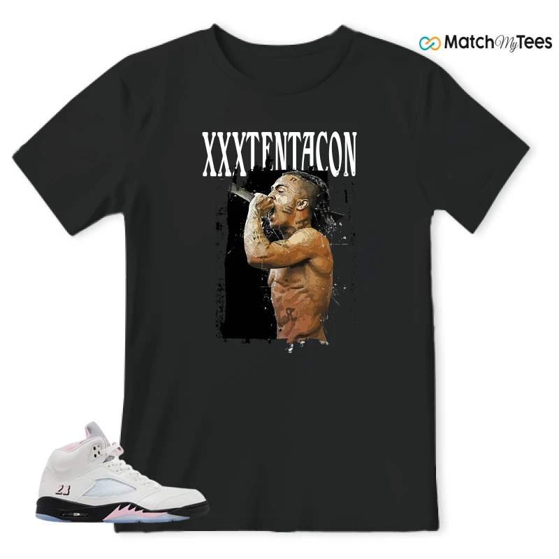 NIKE AIR JORDAN 5 RETRO MEDIUM SOFT PINK SNEAKER Matching Tees t-shirt