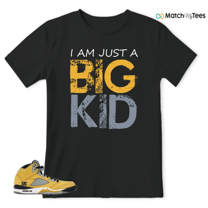 NIKE AIR JORDAN 5 TOKYO 23 SNEAKER/VARSITY MAIZE/ANTHRACITE-WOLF GREY-BLACK matching T-shirt