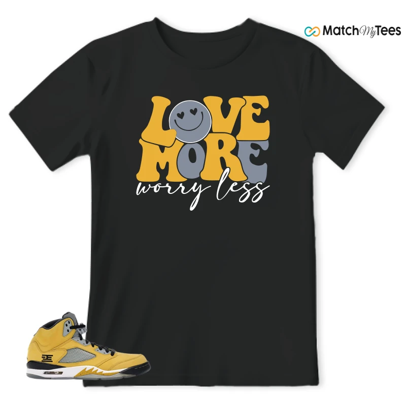 NIKE AIR JORDAN 5 TOKYO 23 SNEAKER/VARSITY MAIZE/ANTHRACITE-WOLF GREY-BLACK matching T-shirt