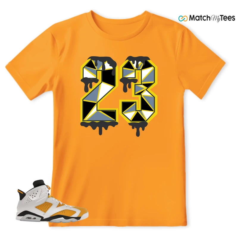 NIKE AIR JORDAN 6 YELLOW OCHRE SNEAKER Matching Tees t-shirt