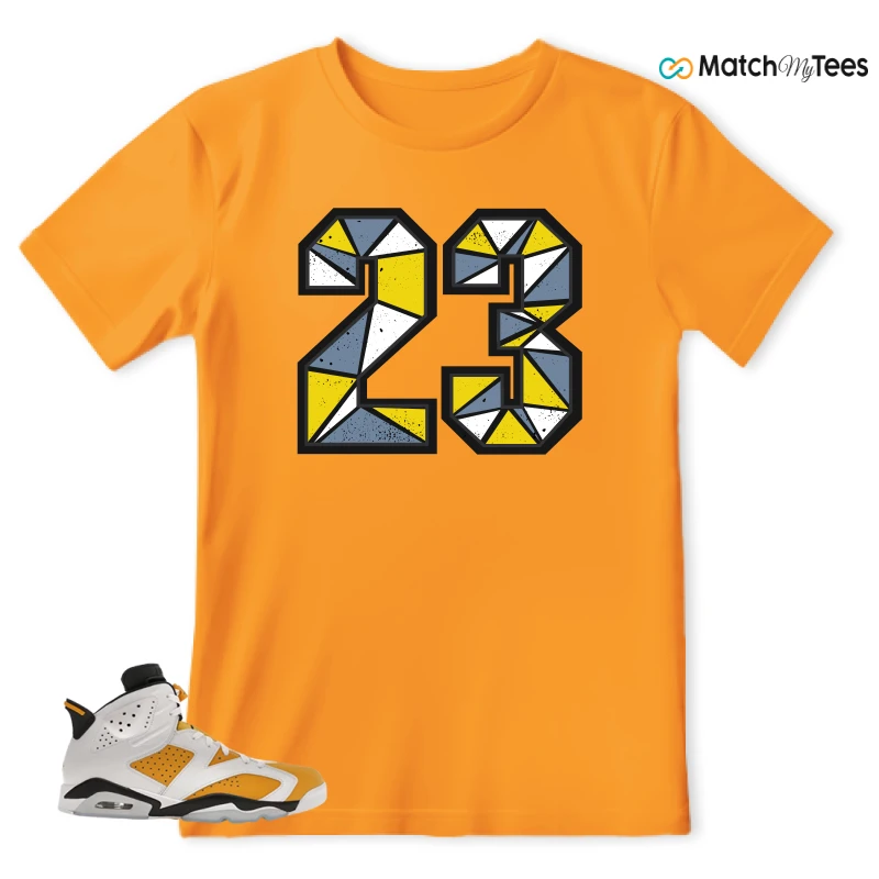 NIKE AIR JORDAN 6 YELLOW OCHRE SNEAKER Matching Tees t-shirt