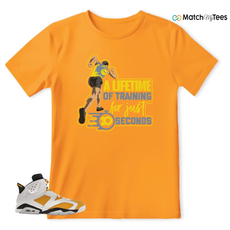 NIKE AIR JORDAN 6 YELLOW OCHRE SNEAKER Matching Tees t-shirt