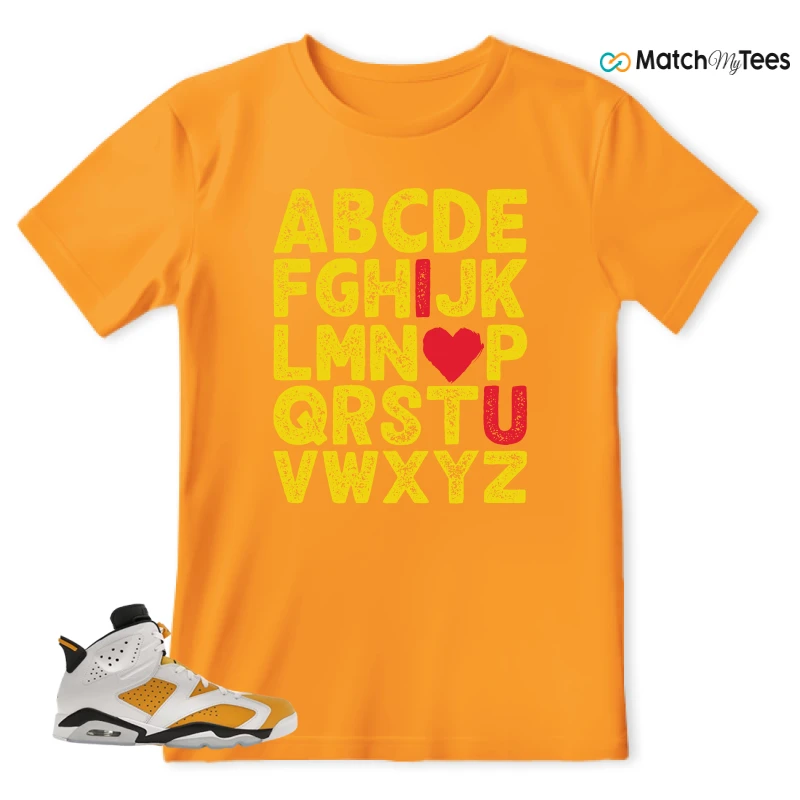 NIKE AIR JORDAN 6 YELLOW OCHRE SNEAKER Matching Tees t-shirt