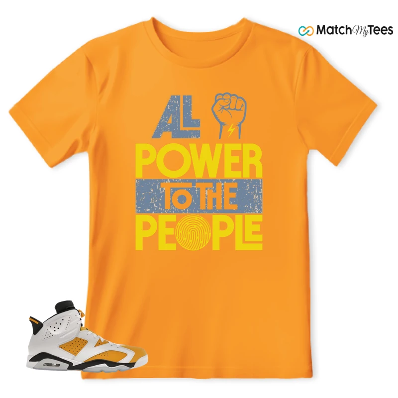 NIKE AIR JORDAN 6 YELLOW OCHRE SNEAKER Matching Tees t-shirt