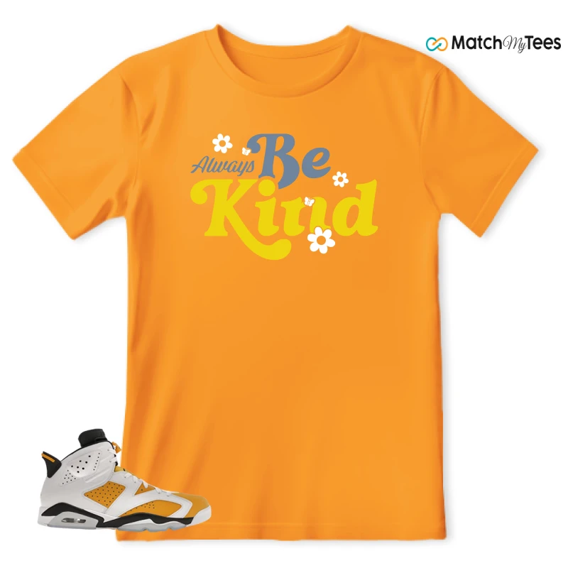 NIKE AIR JORDAN 6 YELLOW OCHRE SNEAKER Matching Tees t-shirt