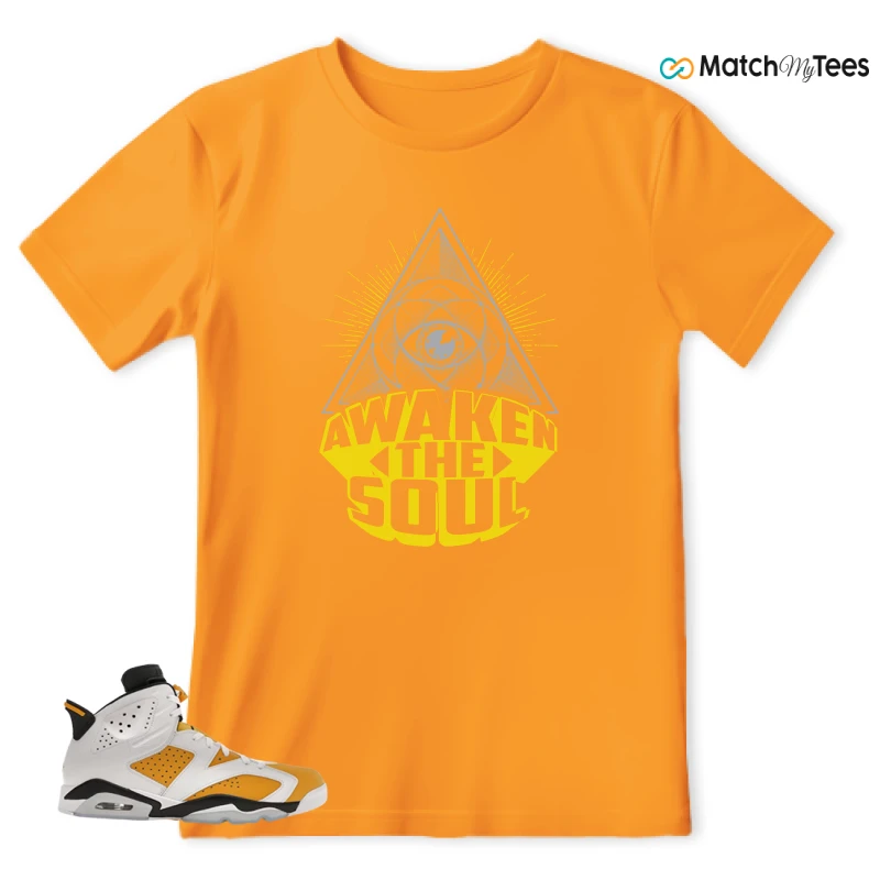 NIKE AIR JORDAN 6 YELLOW OCHRE SNEAKER Matching Tees t-shirt
