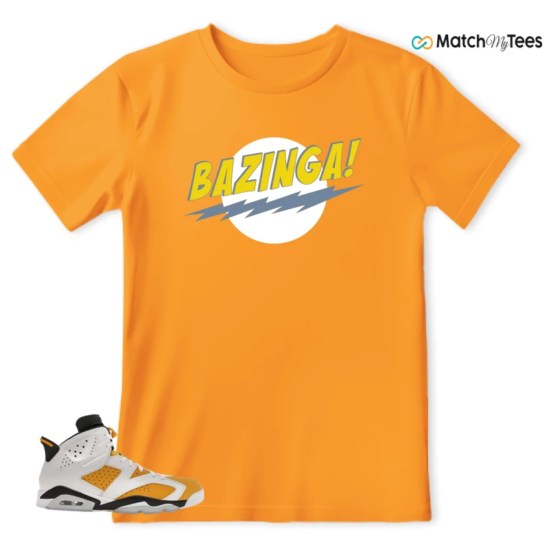 NIKE AIR JORDAN 6 YELLOW OCHRE SNEAKER Matching Tees t-shirt