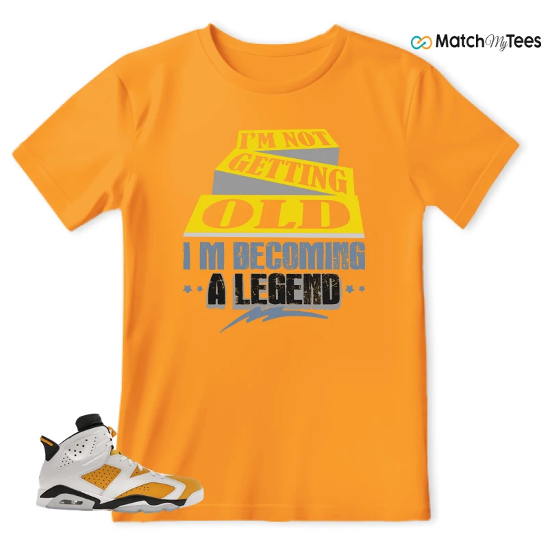 NIKE AIR JORDAN 6 YELLOW OCHRE SNEAKER Matching Tees t-shirt