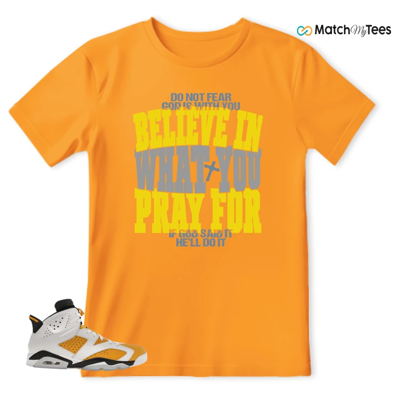 NIKE AIR JORDAN 6 YELLOW OCHRE SNEAKER Matching Tees t-shirt