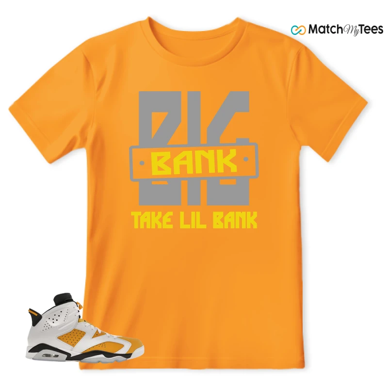 NIKE AIR JORDAN 6 YELLOW OCHRE SNEAKER Matching Tees t-shirt
