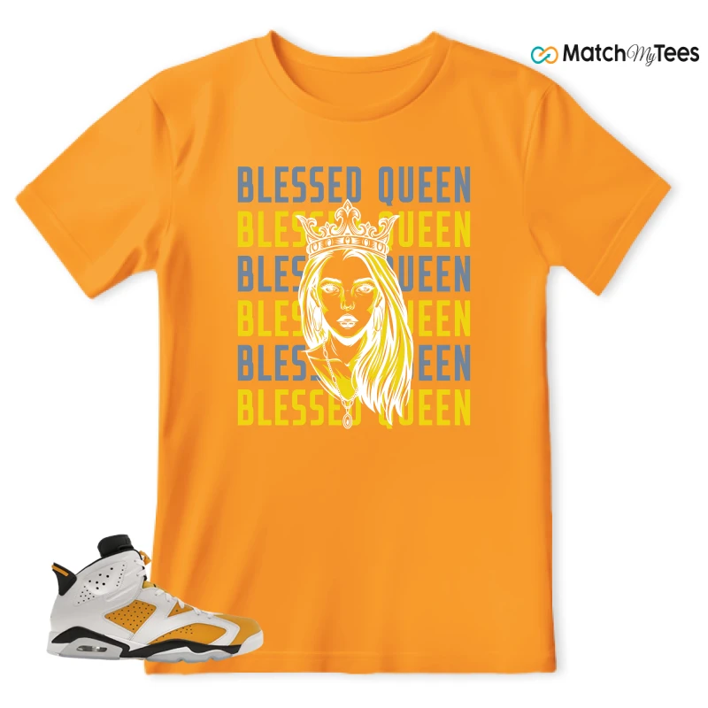 NIKE AIR JORDAN 6 YELLOW OCHRE SNEAKER Matching Tees t-shirt