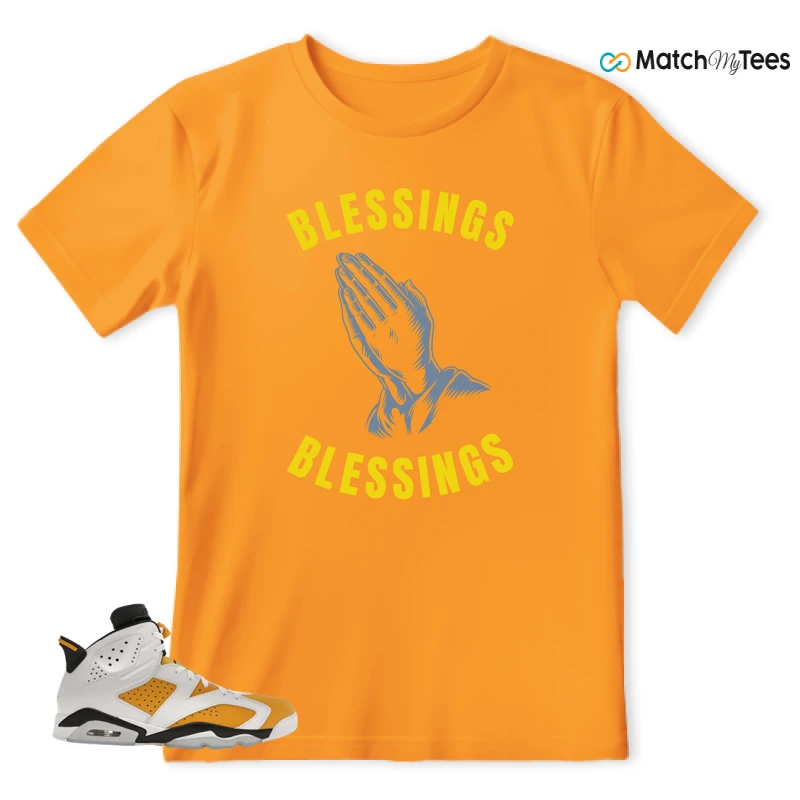 NIKE AIR JORDAN 6 YELLOW OCHRE SNEAKER Matching Tees t-shirt