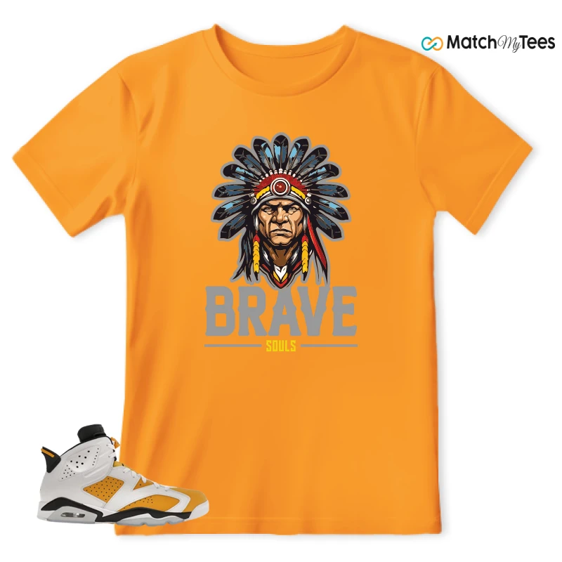 NIKE AIR JORDAN 6 YELLOW OCHRE SNEAKER Matching Tees t-shirt