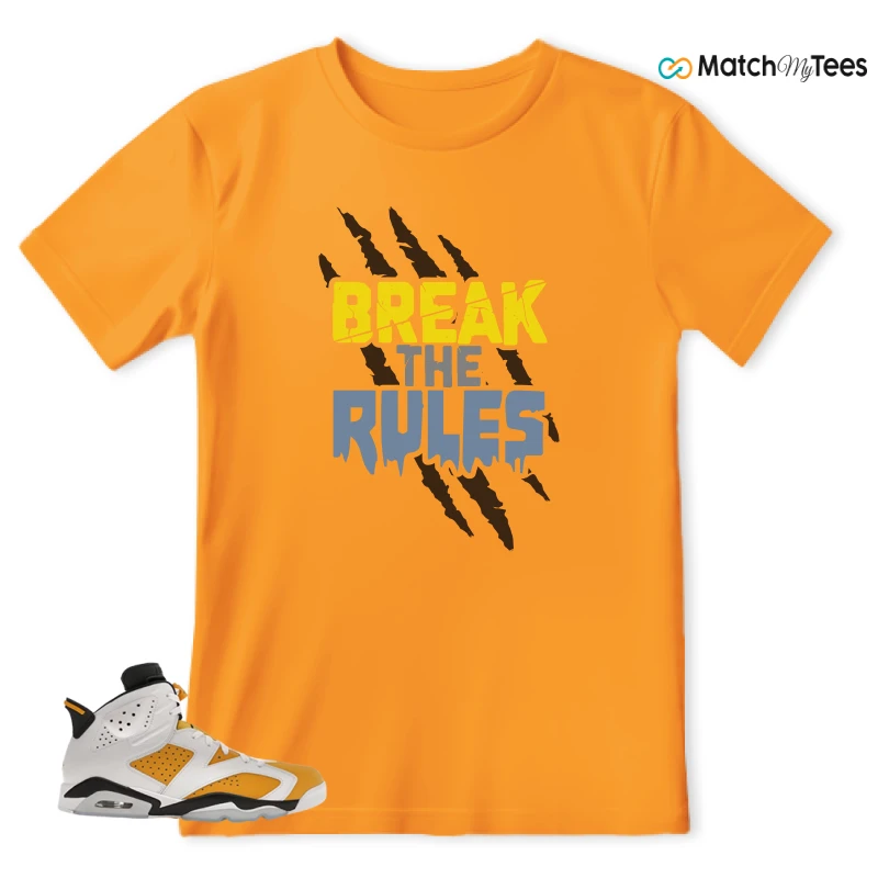 NIKE AIR JORDAN 6 YELLOW OCHRE SNEAKER Matching Tees t-shirt