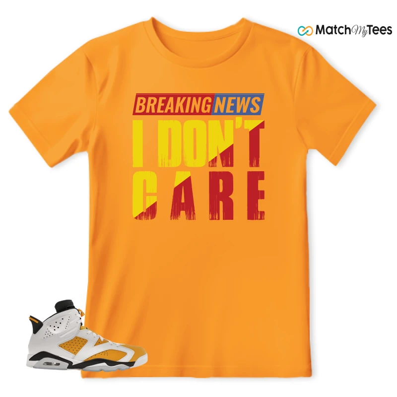 NIKE AIR JORDAN 6 YELLOW OCHRE SNEAKER Matching Tees t-shirt