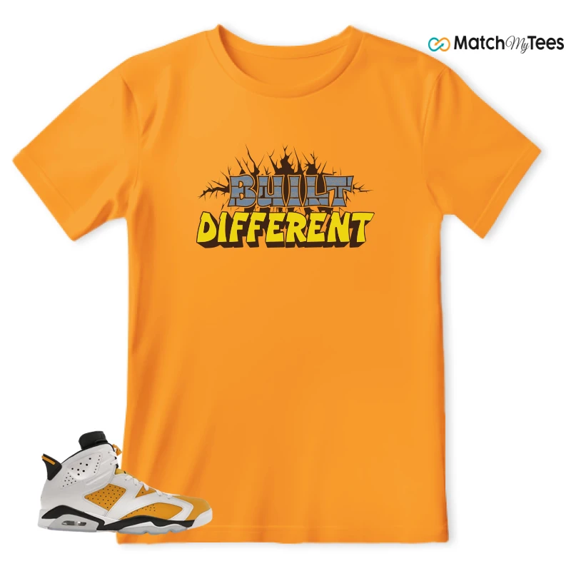 NIKE AIR JORDAN 6 YELLOW OCHRE SNEAKER Matching Tees t-shirt
