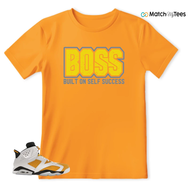 NIKE AIR JORDAN 6 YELLOW OCHRE SNEAKER Matching Tees t-shirt