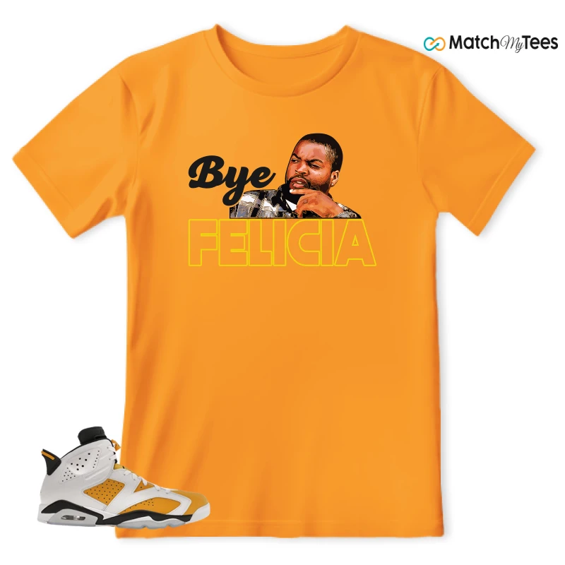 NIKE AIR JORDAN 6 YELLOW OCHRE SNEAKER Matching Tees t-shirt