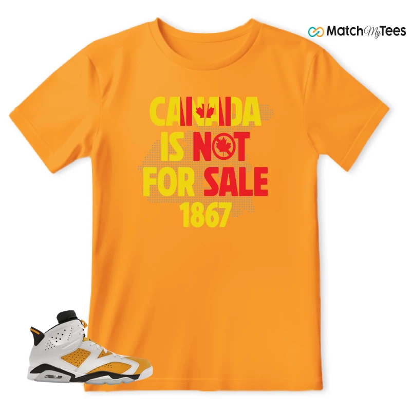 NIKE AIR JORDAN 6 YELLOW OCHRE SNEAKER Matching Tees t-shirt