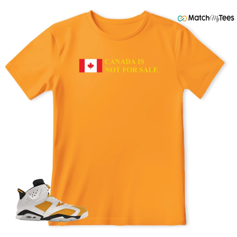NIKE AIR JORDAN 6 YELLOW OCHRE SNEAKER Matching Tees t-shirt