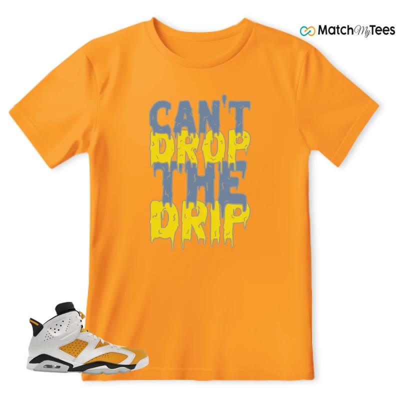 NIKE AIR JORDAN 6 YELLOW OCHRE SNEAKER Matching Tees t-shirt