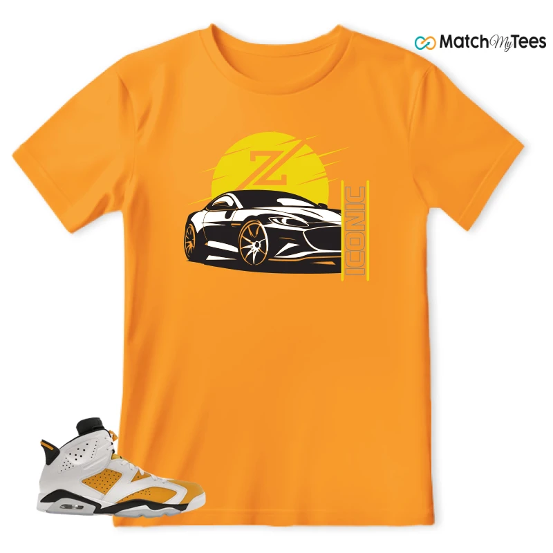 NIKE AIR JORDAN 6 YELLOW OCHRE SNEAKER Matching Tees t-shirt