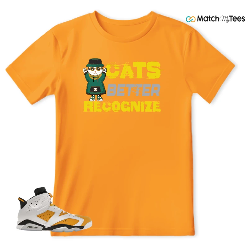NIKE AIR JORDAN 6 YELLOW OCHRE SNEAKER Matching Tees t-shirt