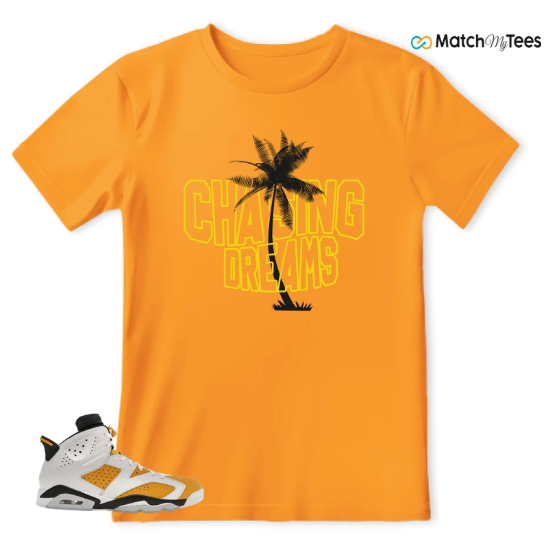 NIKE AIR JORDAN 6 YELLOW OCHRE SNEAKER Matching Tees t-shirt