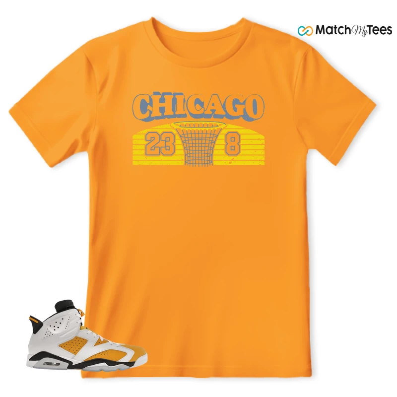 NIKE AIR JORDAN 6 YELLOW OCHRE SNEAKER Matching Tees t-shirt