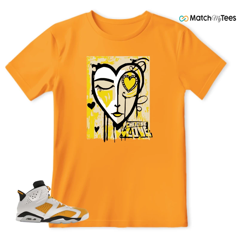NIKE AIR JORDAN 6 YELLOW OCHRE SNEAKER Matching Tees t-shirt
