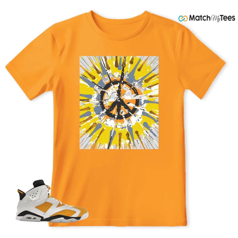 NIKE AIR JORDAN 6 YELLOW OCHRE SNEAKER Matching Tees t-shirt